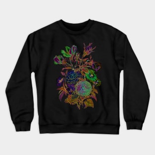 Black Panther Art - Glowing Flowers in the Dark 12 Crewneck Sweatshirt